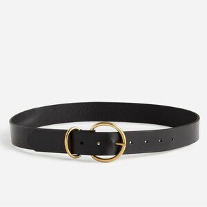 Madewell | Black Belt with Gold Buckle